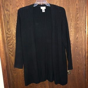 Jennifer Moore black sweater jacket
